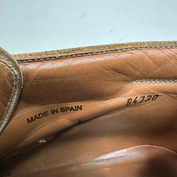 VERY GOOD Mezlan Suede Chukka Boot Tan Monk Strap Buckle Made in Spain 8.5 - Picture 10 of 12